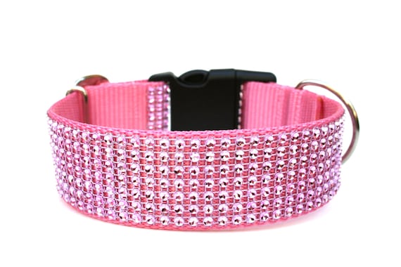 Collier de chien strass 1.5 Collier rose de chien  Etsy