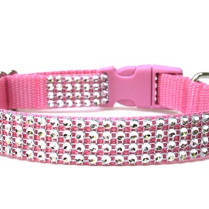 Rhinestone Dog Collar 3/4&quot; Pink Dog Collar