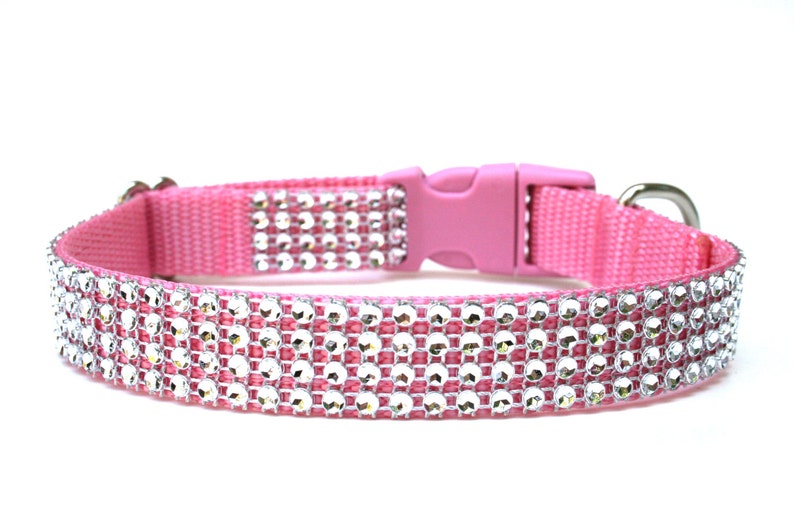 Rhinestone Dog Collar 3/4 Pink Dog Collar Etsy