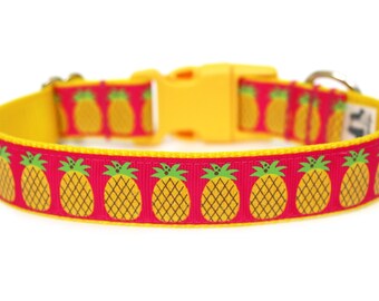 Pineapple Dog Collar 1" Summer Dog Collar