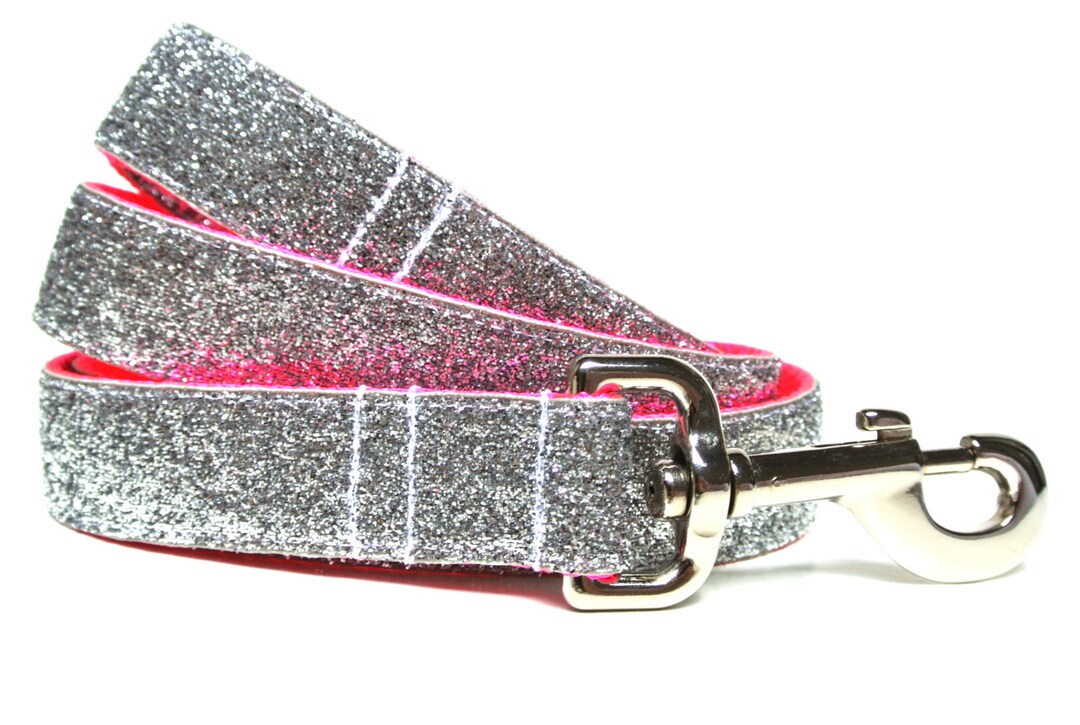Sparkle Dog Leash 1 Neon Pink Dog Leash Etsy