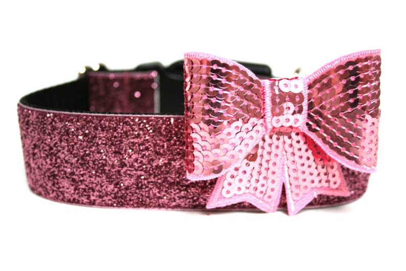 Sparkle Dog Collar 1.5 Pink Glitter Dog Collar Etsy