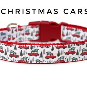 Christmas Dog Collar 3/4" or 1" Christmas Tree Dog Collar