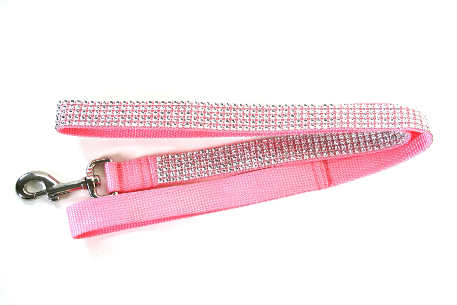 Pink Dog Leash 1 Wide Rhinestone Dog Leash Etsy
