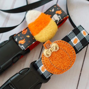 Pumpkin Dog Collar Accessory, Glitter Pumpkin Dog Bow, Fall Dog Collar Charm image 11