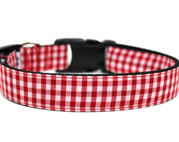 Gingham Dog Collar 3/4 or 1 Summer Dog Collar Etsy