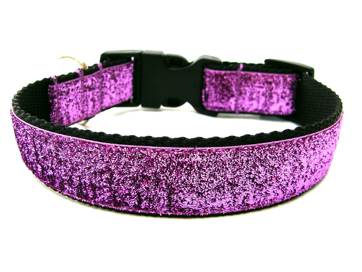 Purple Dog Collar 1 Purple Glitter Dog Collar Sparkle