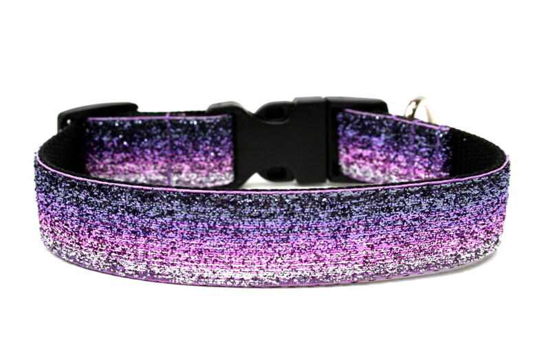 Purple Dog Collar 1 Glitter Dog Collar Etsy