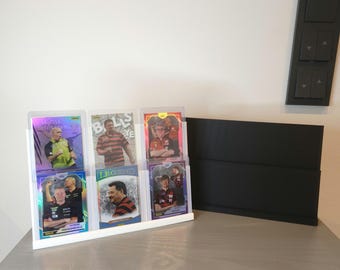 Trading card stand for 6 cards in black or white / Pokémon / Yu-Gi-Oh / Football