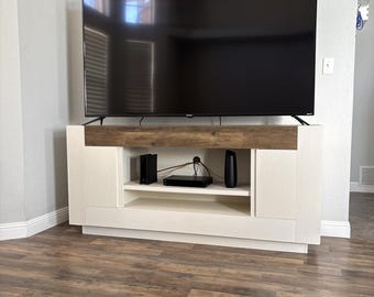 TV Stand | Modern Entertainment Center Media Console Storage Cabinets Living Room Furniture Decor