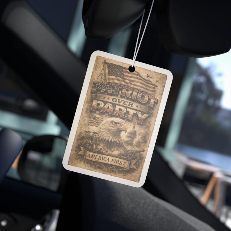 Vintage Americana Flagge Auto Lufterfrischer schmücken | Kiefer, Neuwagen, Black Ice Düfte Bild 12