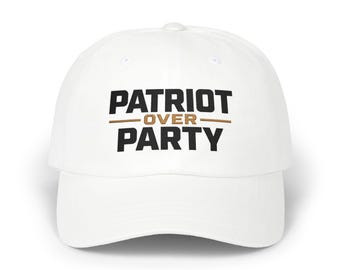 Patriot Over Party Classic Dad Cap | Political Statement Hat