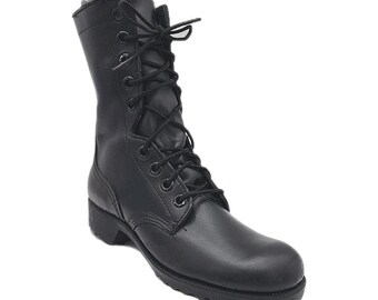 Vintage 1989 Ro-Search Combat Army Military Jump Boots Black All Leather 9.5 R $_12.JPG?set_id=880000500F main image 4
