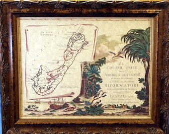 Island of Bermuda Map Print of a 1778 Map on Parchment Paper