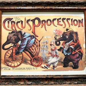 Circus Poster from 1888 Art Print on Ivory Cotton Paper