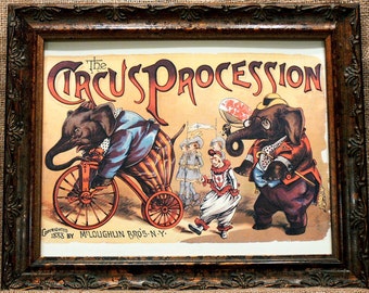 Circus Poster from 1888 Art Print on Ivory Cotton Paper