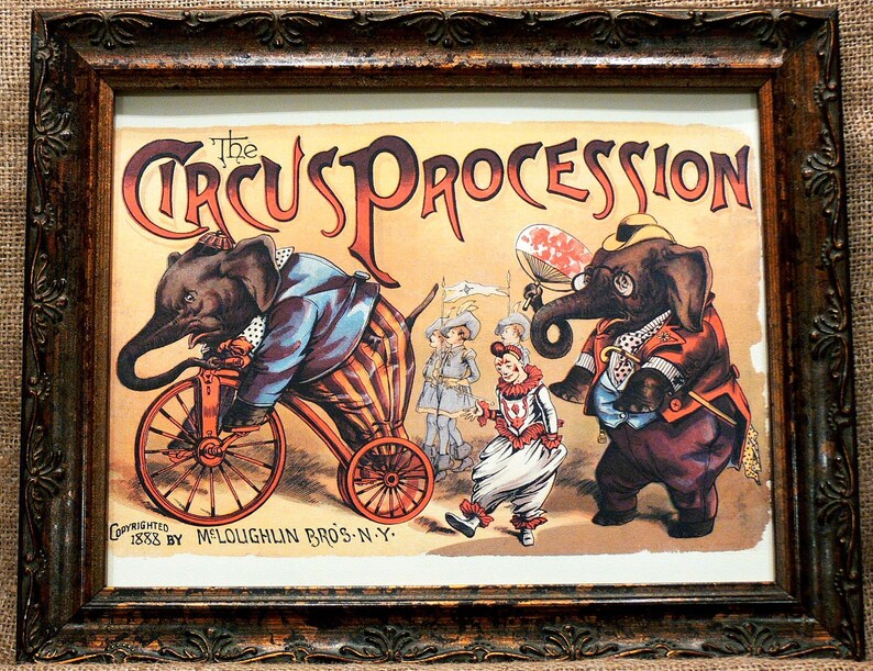 Circus Poster from 1888 Art Print on Ivory Cotton Paper image 1