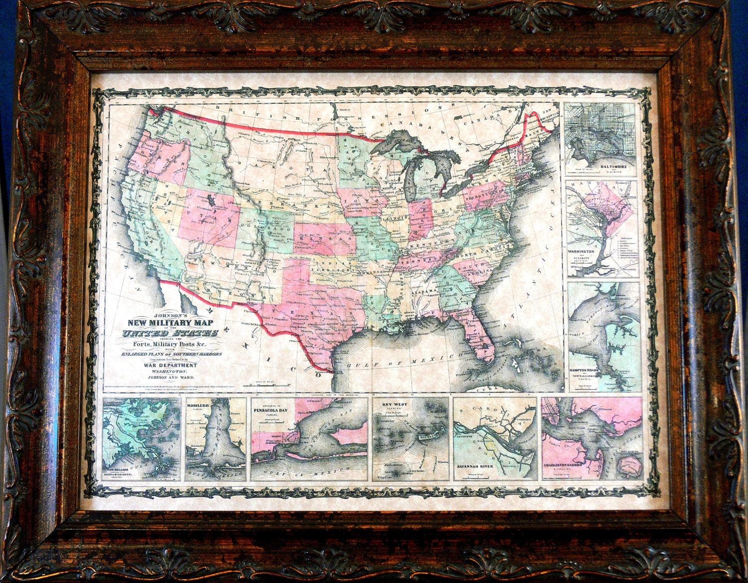 United States Military Map Print - Il Fullxfull.315775995 