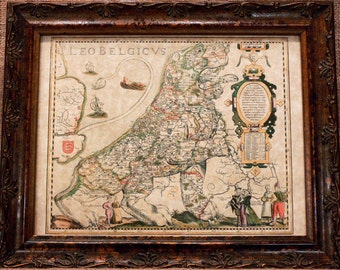 Abaisser l'Europe carte d'impression d'une carte de 1617 sur papier parchemin