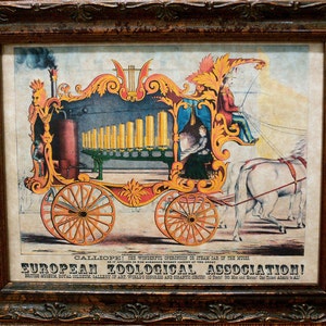 Circus Calliope Poster Art from 1874 Art Print on Parchment Paper