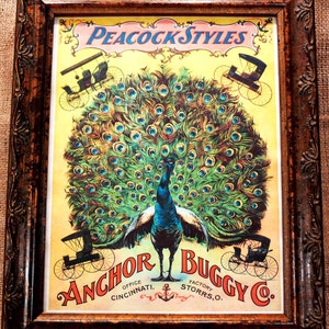 Anchor Buggy Co. Advertisement from 1910 Art Print on Parchment Paper
