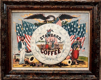 Standard Coffee Ad from 1862 Art Print on Parchment Paper