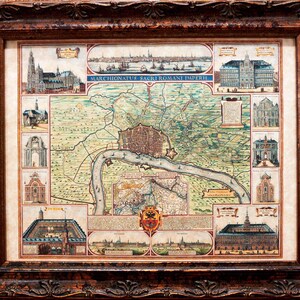 City of Antwerp Map Print of a 1624 Map on Parchment Paper
