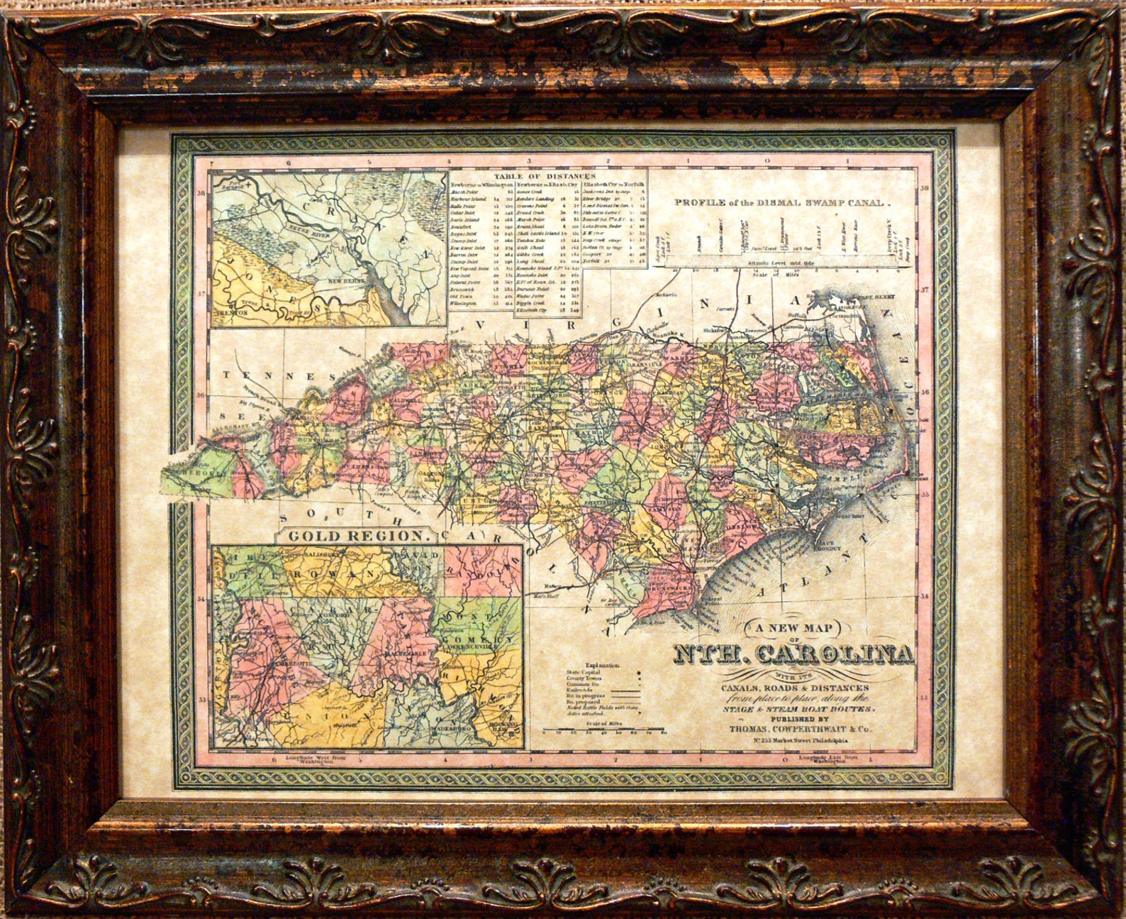 Политическая карта мира 1850