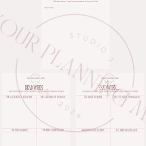 May include: Pale pink stationery set with the text "Write to Your Future Self" and "Read When..." printed on the pages. The set includes a large sheet and two smaller sheets with prompts for reflection and self-care.