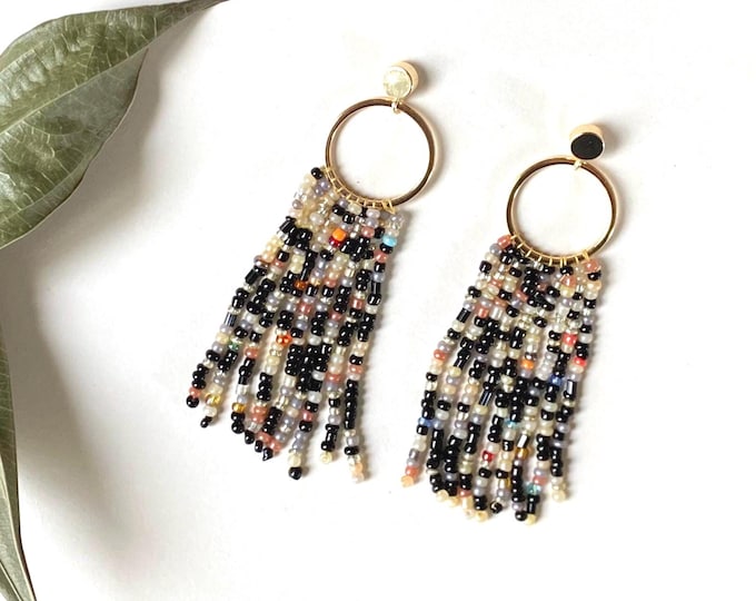 Featured listing image: Fringe Beaded Dangle Earrings