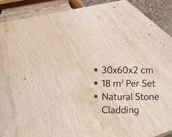 Unfilled Honed Travertine Tiles, Natural Stone Floor Wall Cladding (30x60x2 cm)
