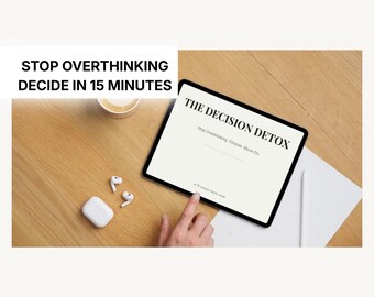 Decision Detox Planner | Stop Overthinking | 15-Minute Clarity PDF | Life & Career Decision Tool | Digital Download
