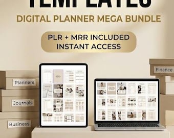 50,000+ Canva Templates Mega Bundle, PLR MRR Digital Planners (Instant Download)