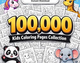 Pacote Completo com 100.000 Desenhos para Colorir para Crianças (PDF para Imprimir)