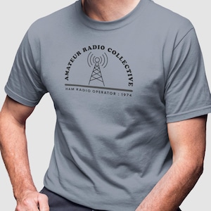 T-shirt radio amateur vintage 1974 - Cadeau minimaliste pour radio amateur - T-shirt Radio Collective
