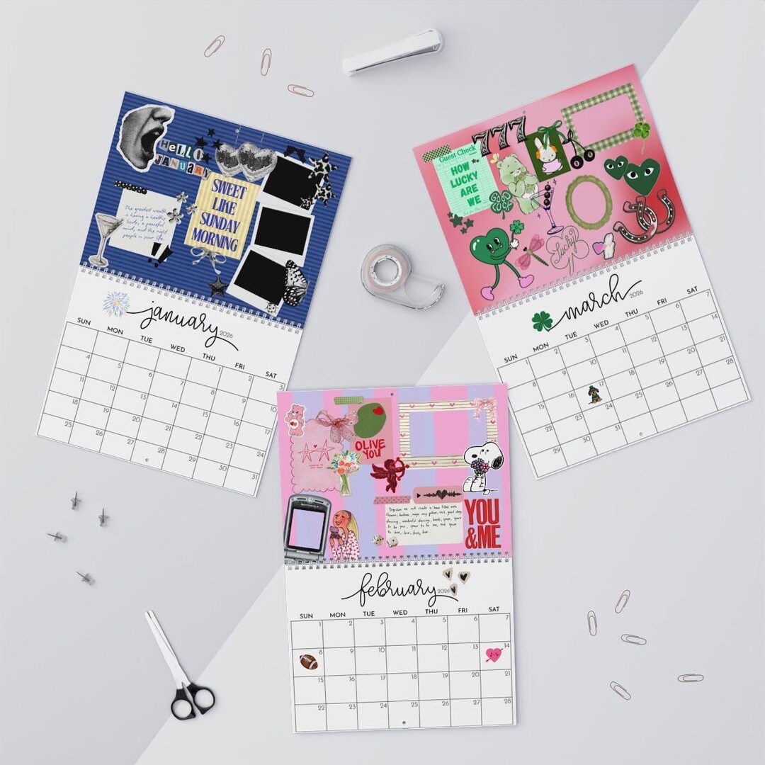 2026 Vision Board Calendar | Editable Canva Template (digital Download ...