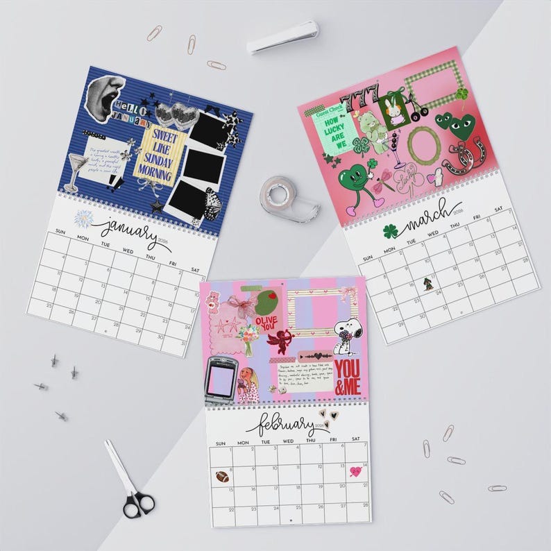 2026 Vision Board Calendar | Editable Canva Template (digital Download ...