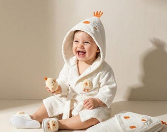 Handdoekenset met capuchon voor baby, katoenen badgeschenkdoos met chic design