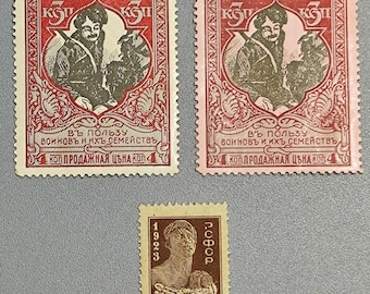 TheBidder Presents: antieke 3 keizerlijke keizerrijk Russische historische post liefdadigheidspostzegels kopeken