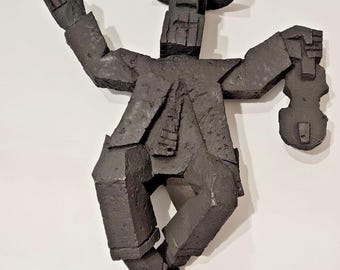 TheBidder Presents: Frank Meisler (1929-2018) Dancing Chassidic Viloin Jewish Aluminum Sculpture