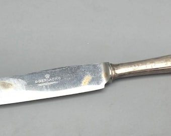 Cuchillo judío antiguo alemán para pan de Shabat Hala con mango de plata 800 Lutz&Weiss