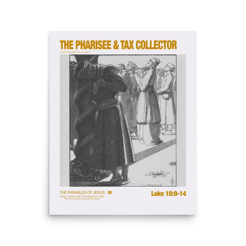 Parable of the Pharisee and Tax Collector, Luke 18 Scripture Art ...