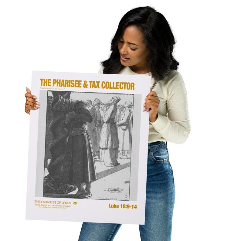 Parable of the Pharisee and Tax Collector, Luke 18 Scripture Art ...