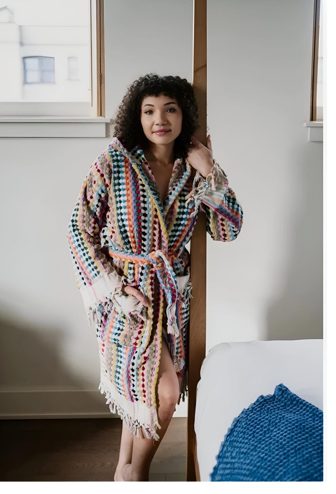 Wellness Robe Handwoven Organic Cotton Spa Robe | Lightweight Unisex Bathrobe - Etsy