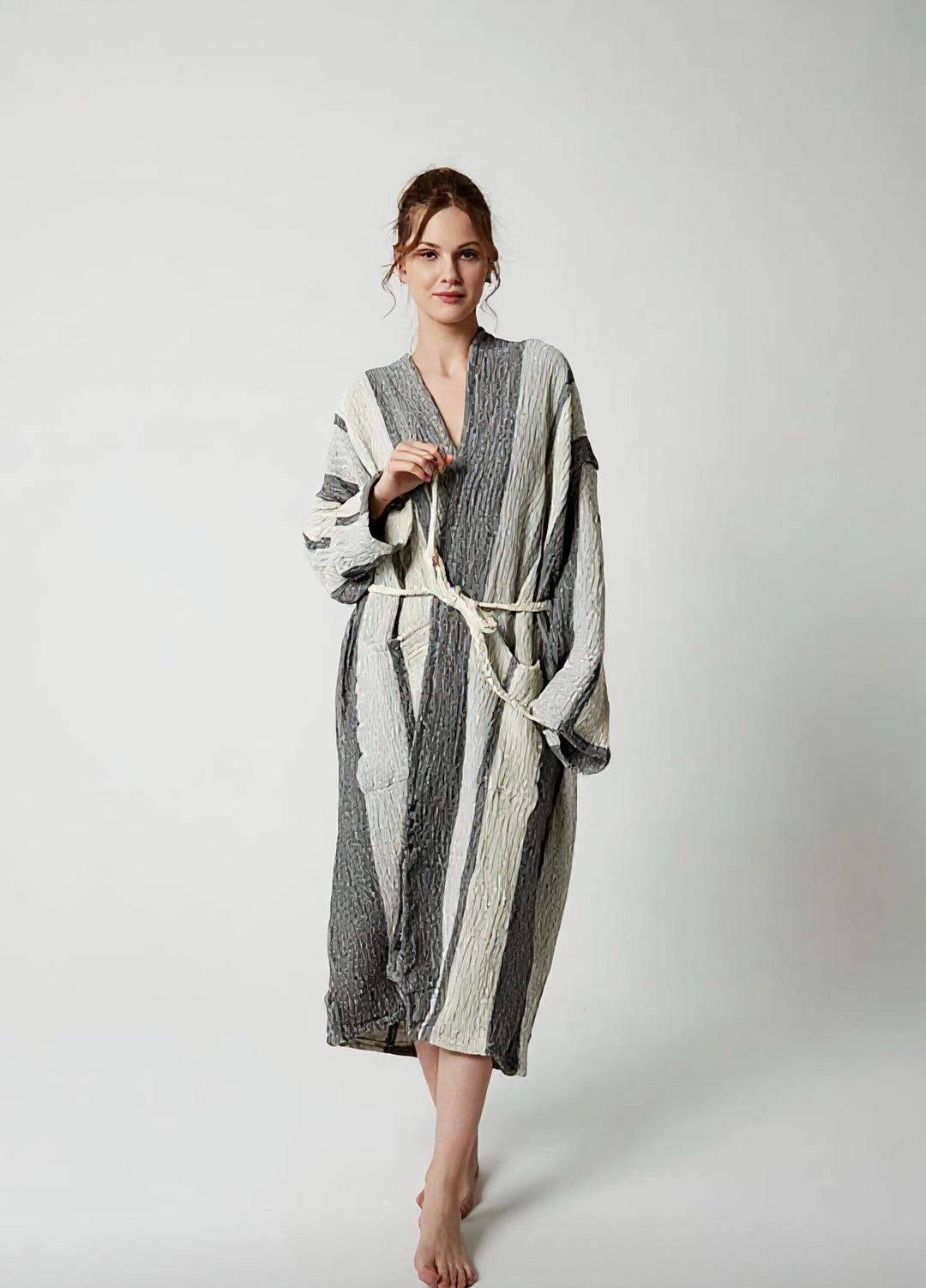 Wellness Robe Handwoven Organic Cotton Spa Robe | Lightweight Unisex Bathrobe - Etsy
