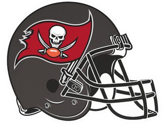 Tampa Bay Buccaneers Helmet - Aesthetic Vinyl Sticker – Waterproof Quote Decal Sticker for Laptop, Water Bottle, Car, Phone, Scrapbook