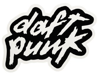 Daft Punk - Aesthetic Vinyl Sticker – Waterproof Quote Decal Sticker for Laptop, Water Bottle, Car, Phone, Scrapbook