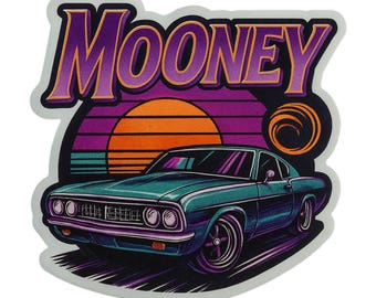 Mooney - Aesthetic Vinyl Sticker – Waterproof Quote Decal Sticker for Laptop, Water Bottle, Car, Phone, Scrapbook