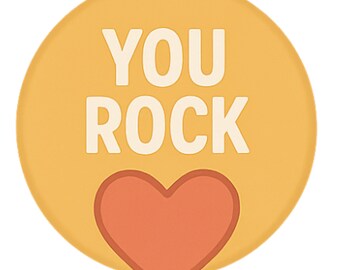 You Rock - Aesthetic Vinyl Sticker – Waterproof Quote Decal Sticker for Laptop, Water Bottle, Car, Phone, Scrapbook