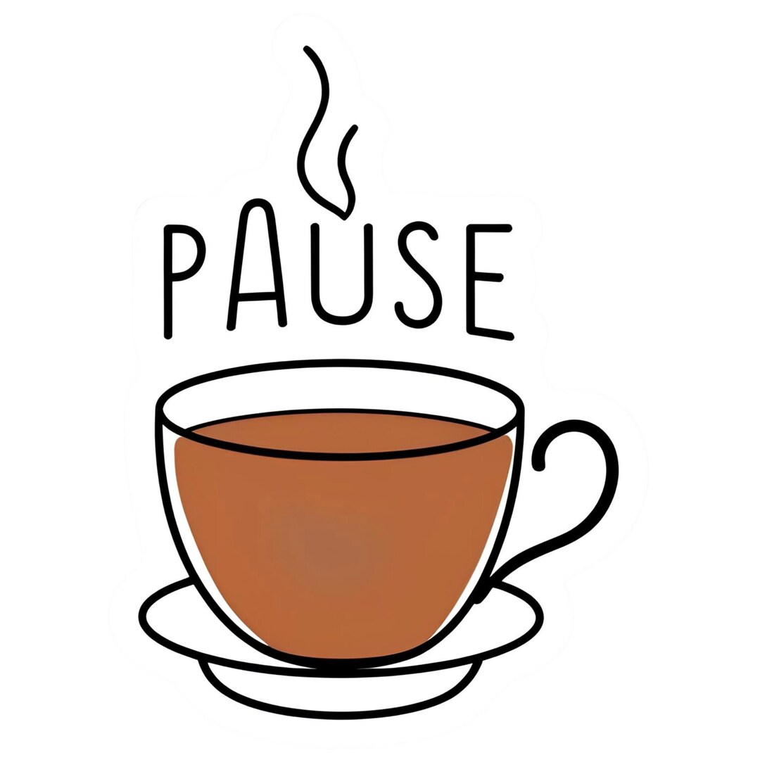 Pause Sticker - Aesthetic Vinyl Sticker – Waterproof Quote Decal ...
